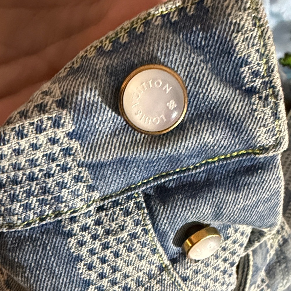 Louis Vuitton Denim boot cut Jeans with Gold Buttons